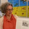 Joyce Dukes (nee Herbert) with copy of 1948 media clip, Umina 2013